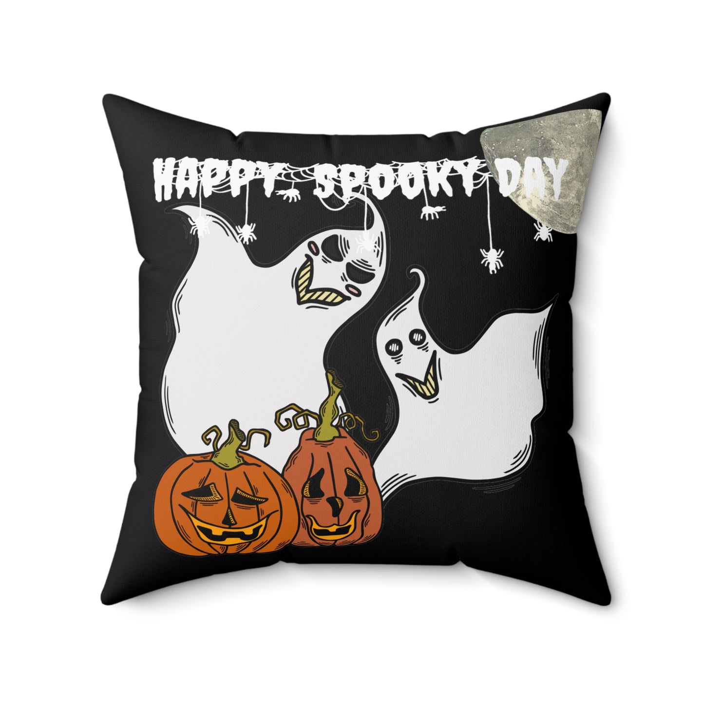 Halloween 'Happy Spooky Day' Throw Pillow