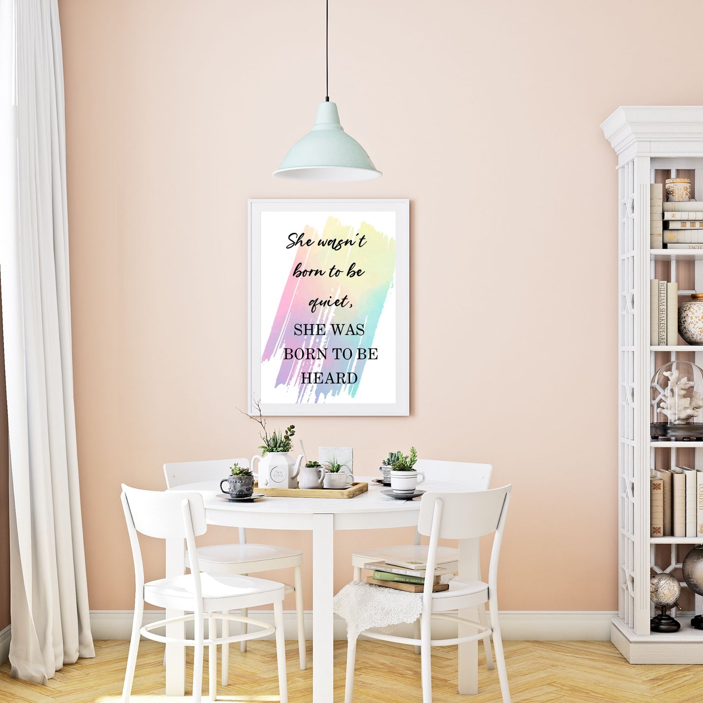 She wasn't born to be quiet, she was born to be heard - Printable Wall Art