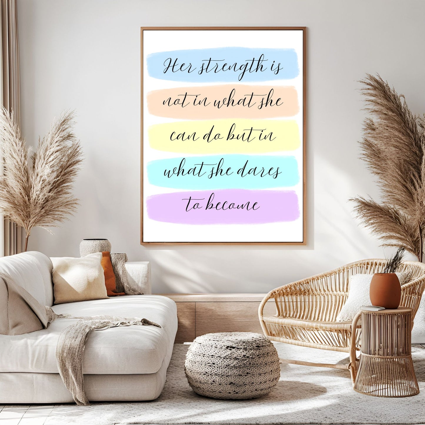 Her strength is not in what she can do... Printable Wall Art