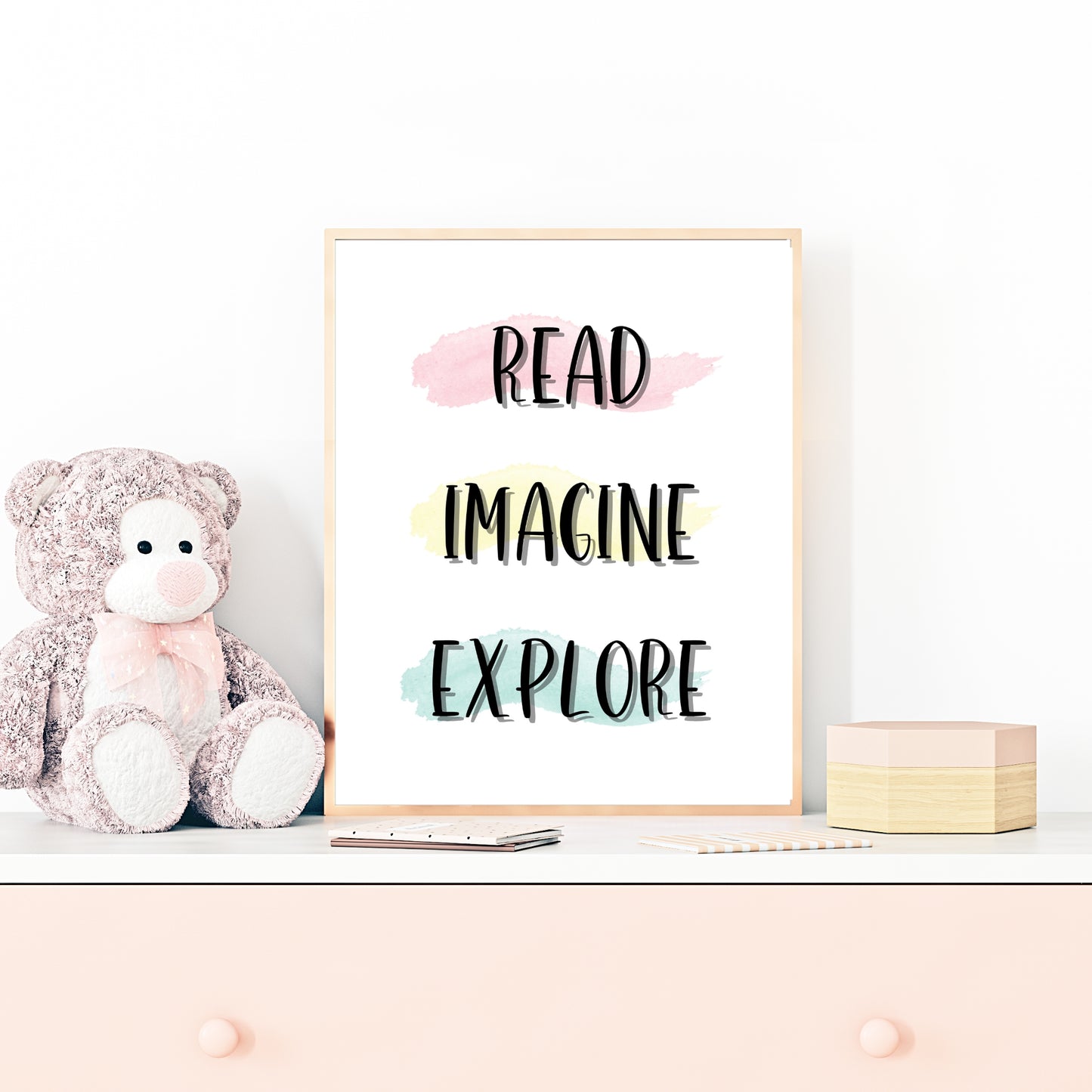 Read, Imagine, Explore - Printable Wall Art