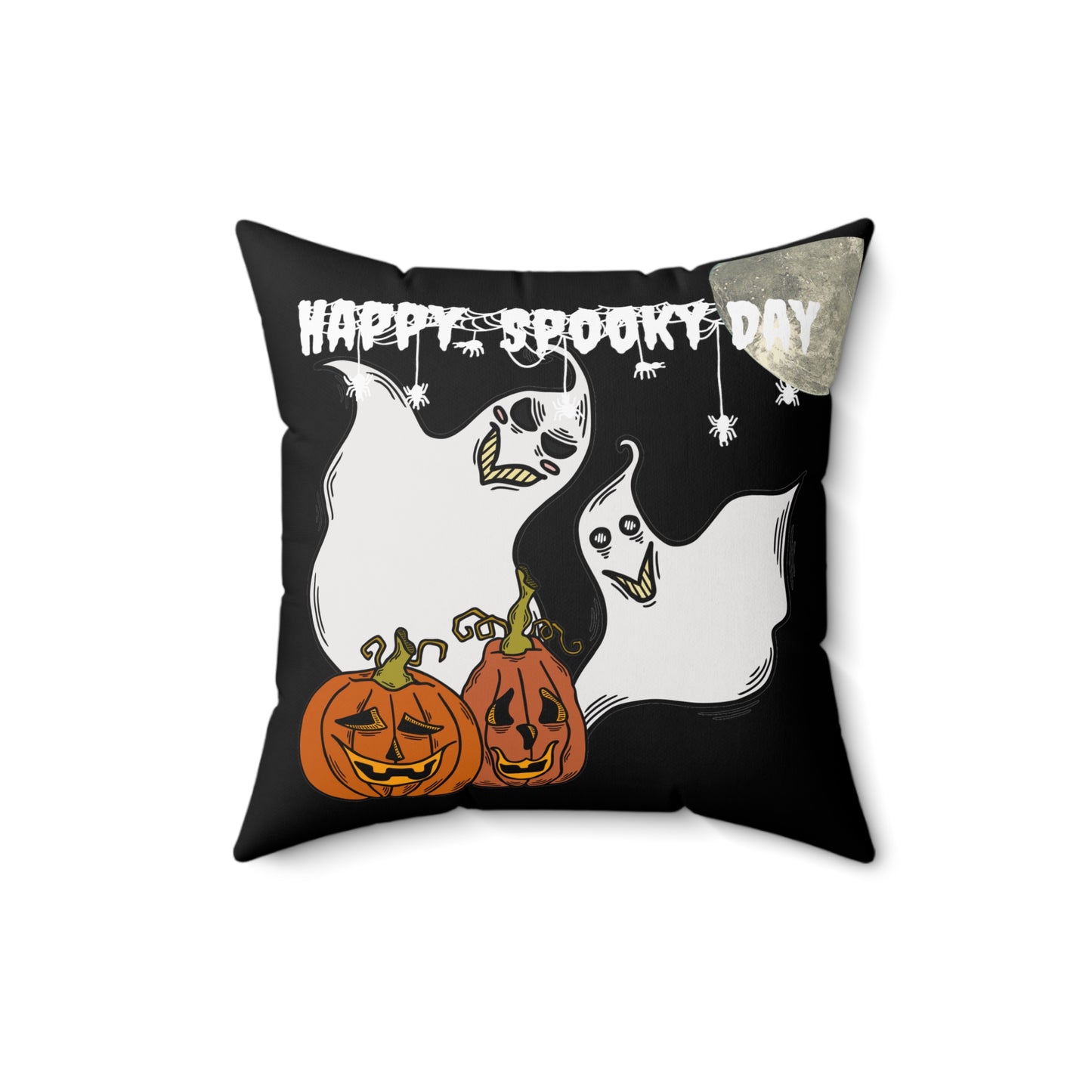 Halloween 'Happy Spooky Day' Throw Pillow