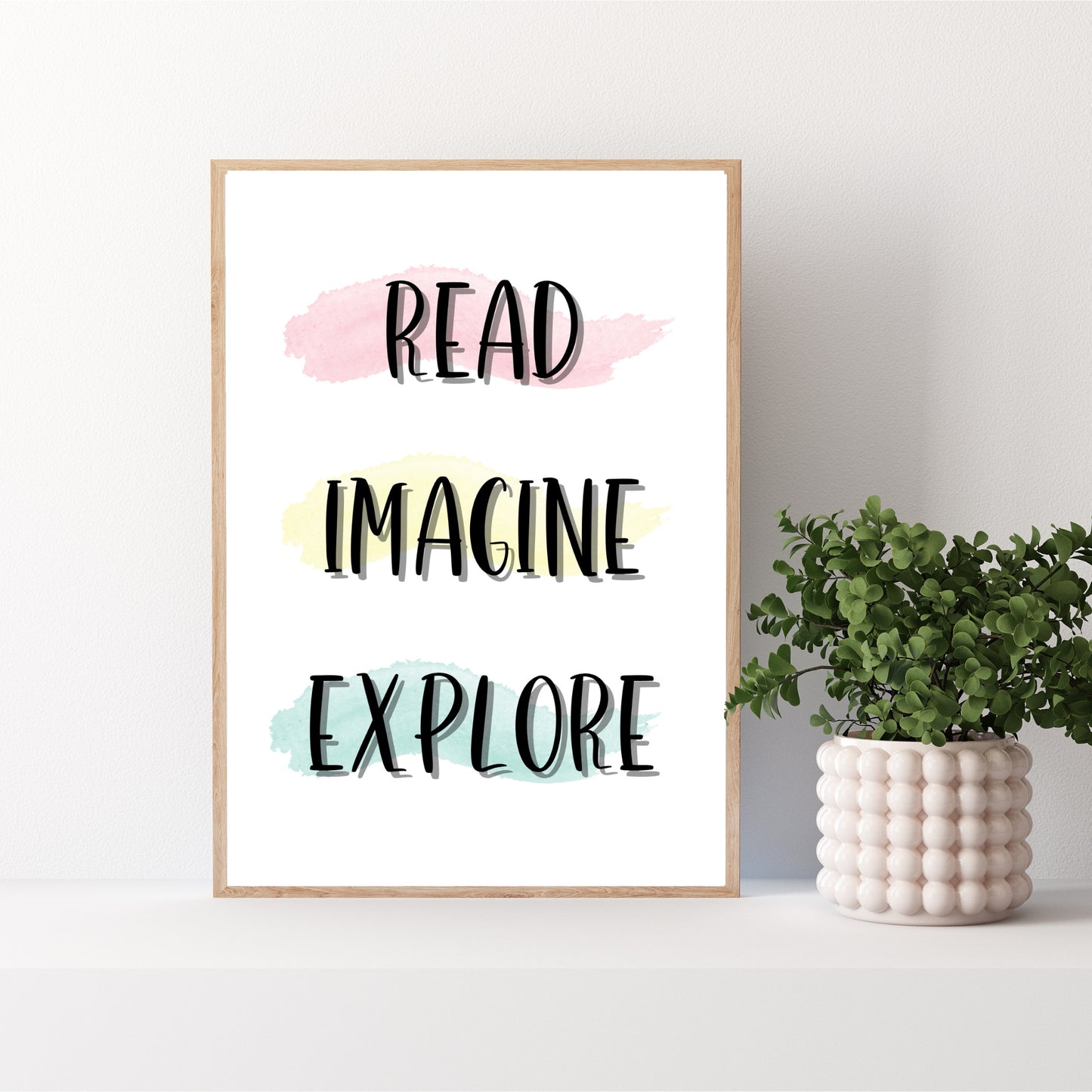 Read, Imagine, Explore - Printable Wall Art