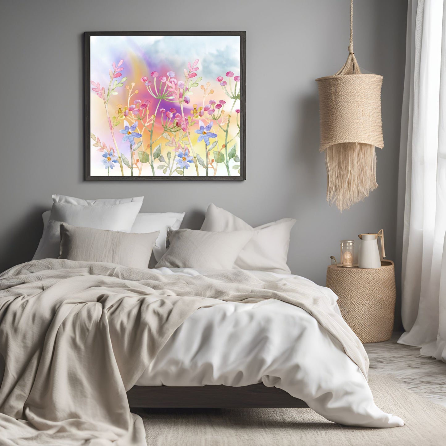 Printable 'Floral Symphony' Wall Art