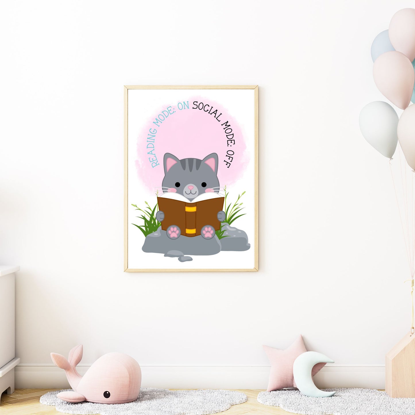 Reading mode on: Social mode off - Printable Wall Art