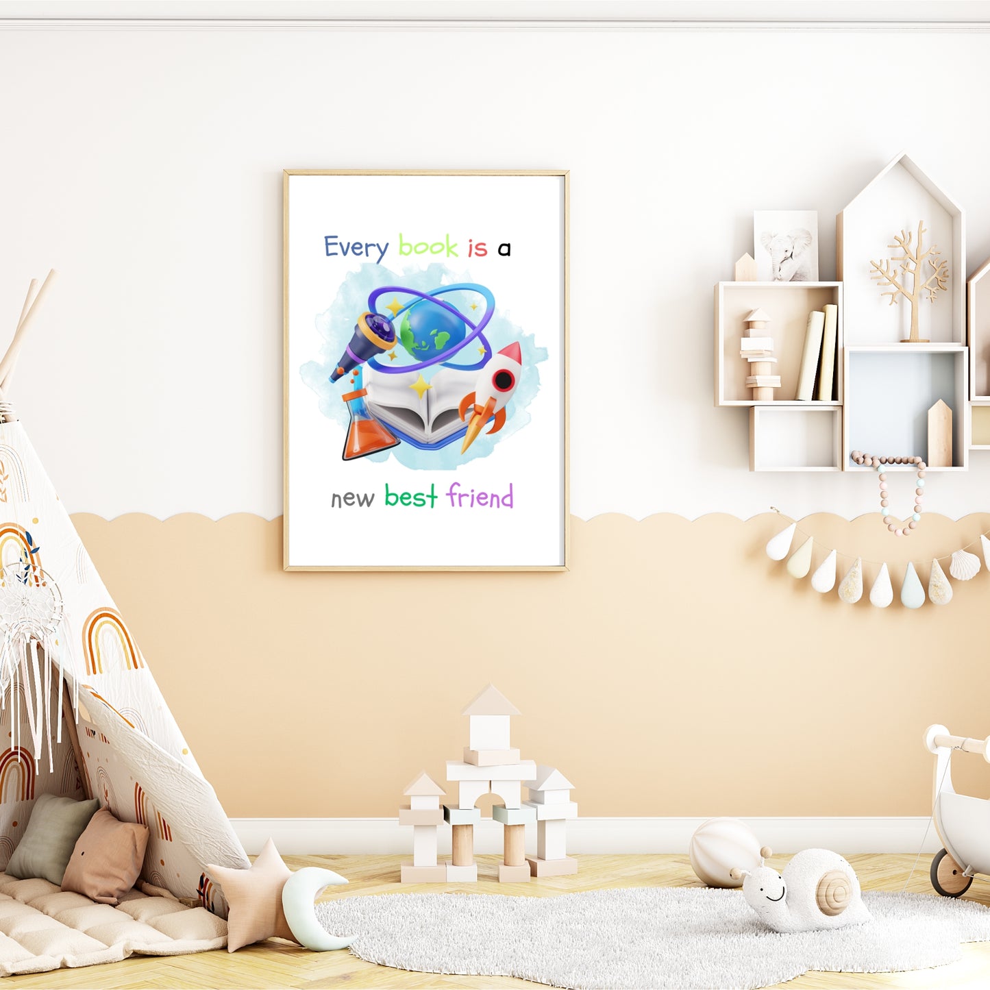 Every book is a new best friend - Printable Wall Art