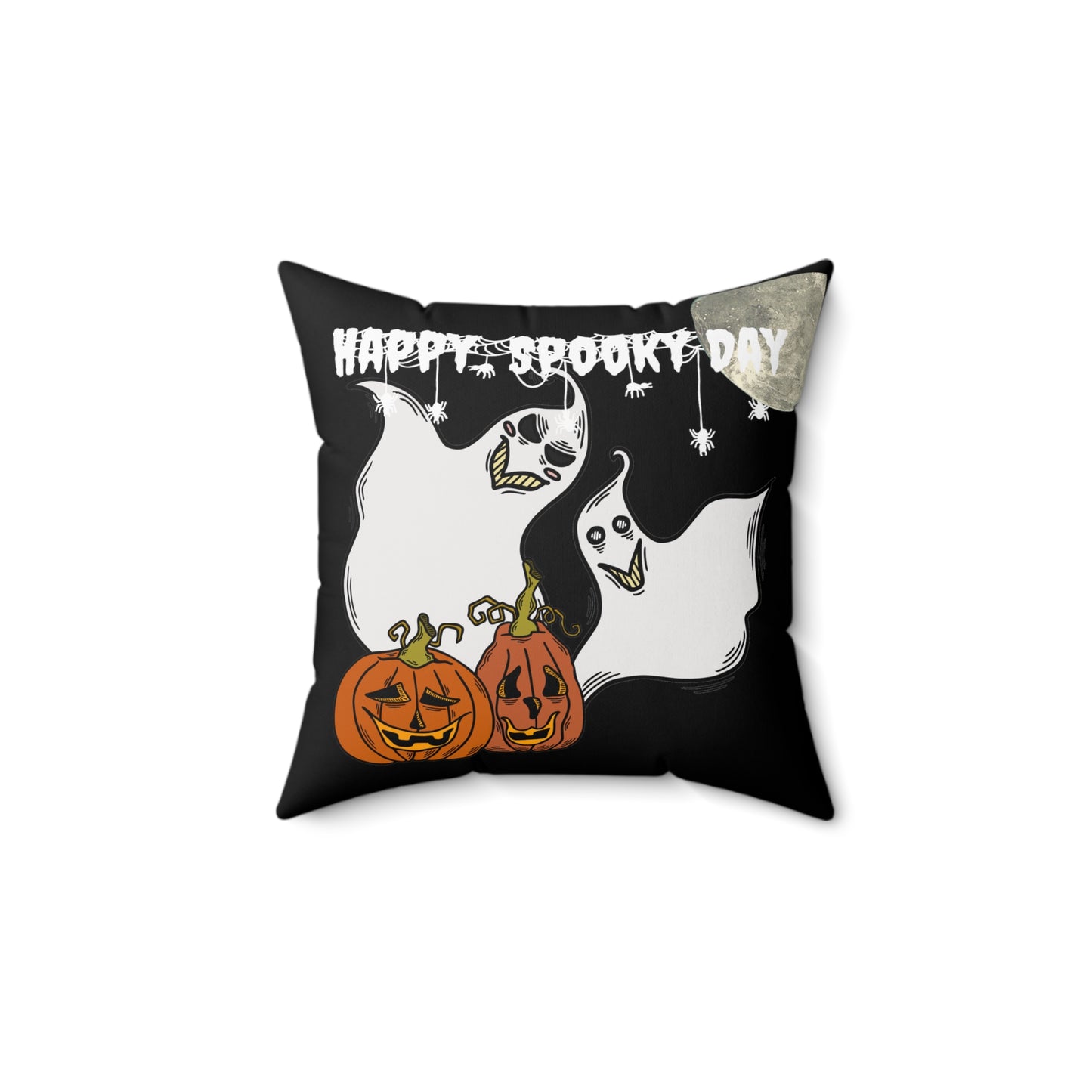 Halloween 'Happy Spooky Day' Throw Pillow