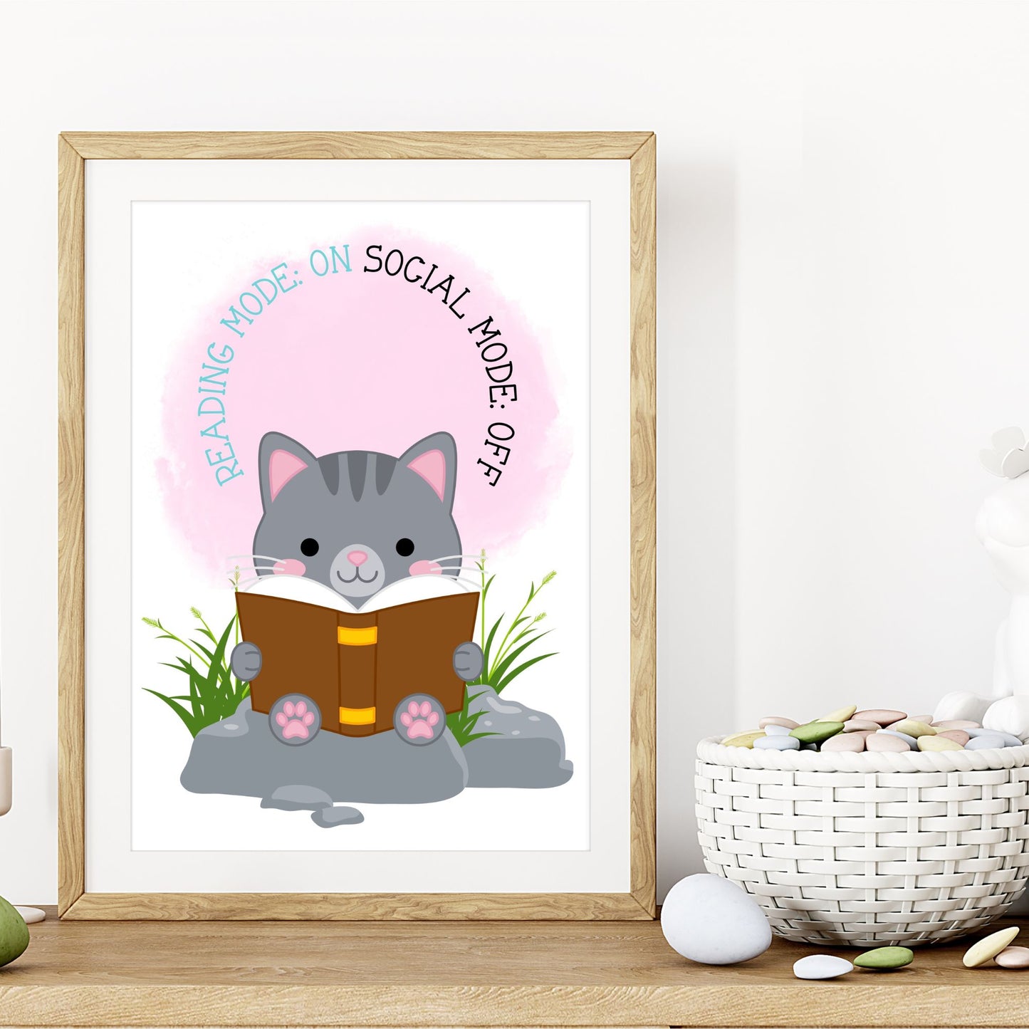 Reading mode on: Social mode off - Printable Wall Art