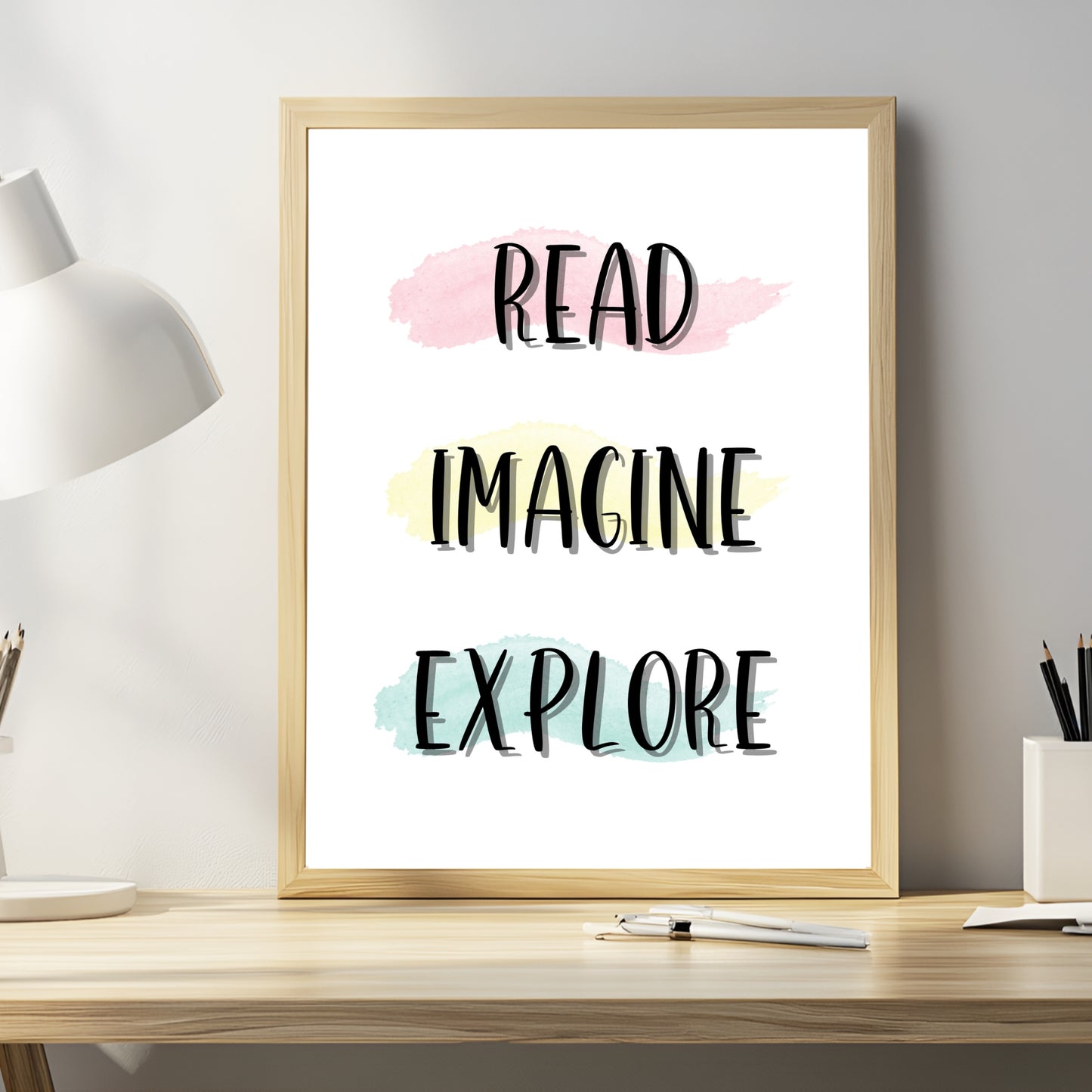 Read, Imagine, Explore - Printable Wall Art