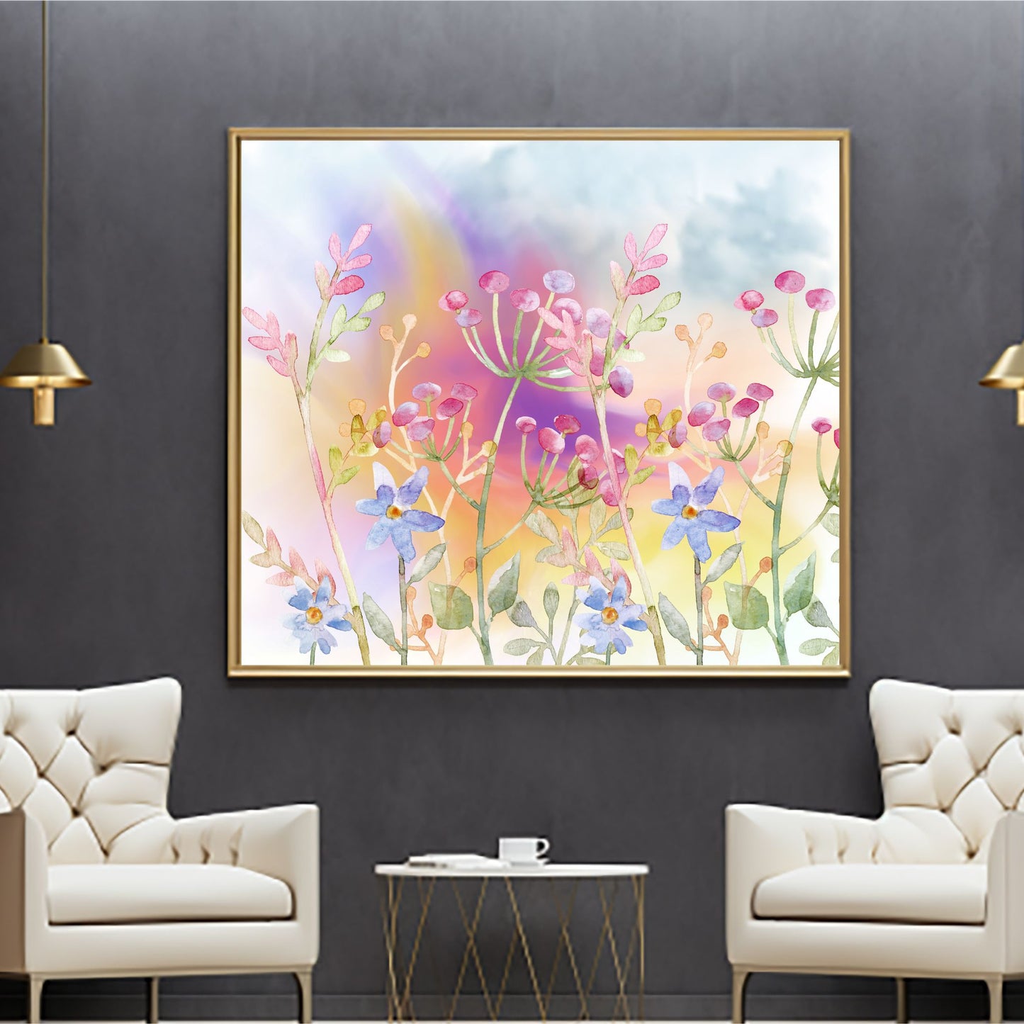 Printable 'Floral Symphony' Wall Art