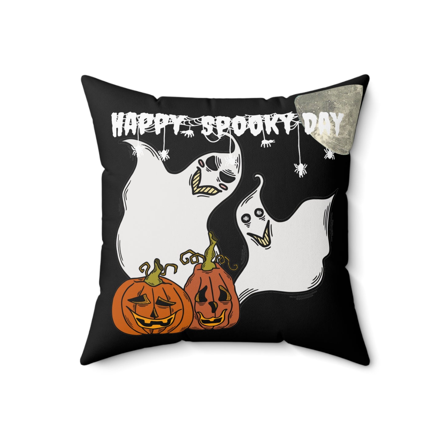 Halloween 'Happy Spooky Day' Throw Pillow