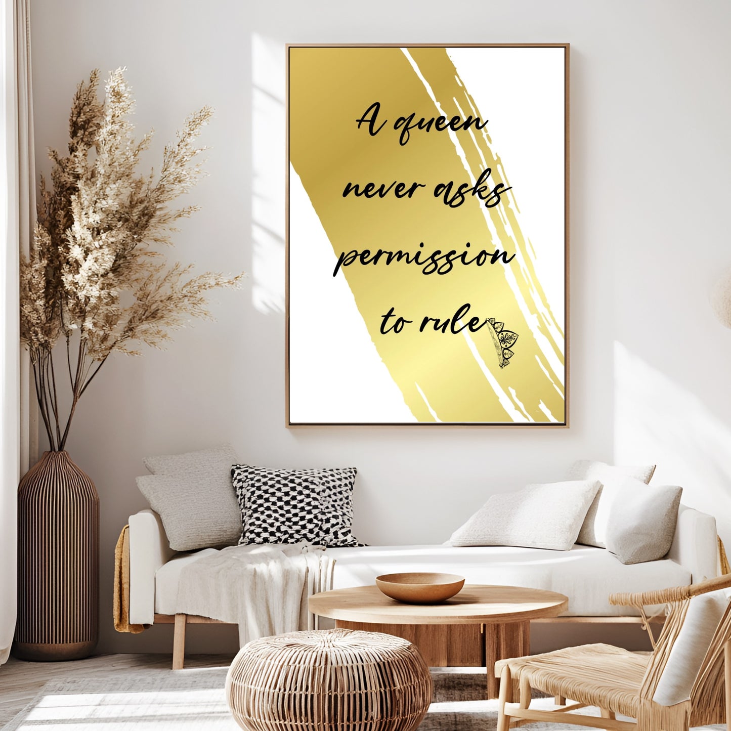 A queen never asks permission to rule - Printable Wall Art