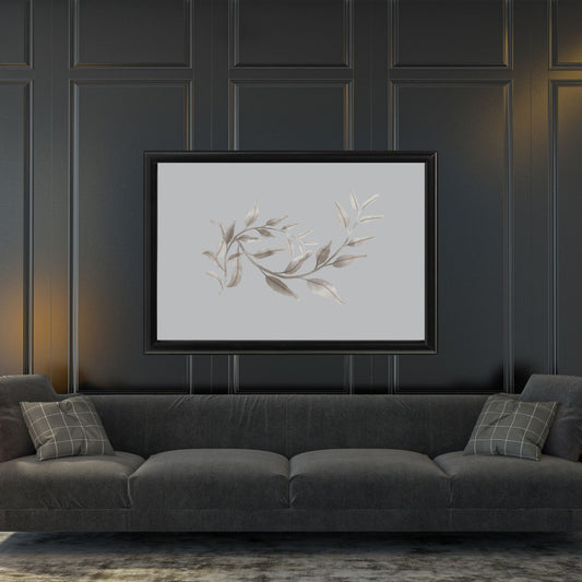 Digital Wall Art-Botanical Gray on Gray- instant download