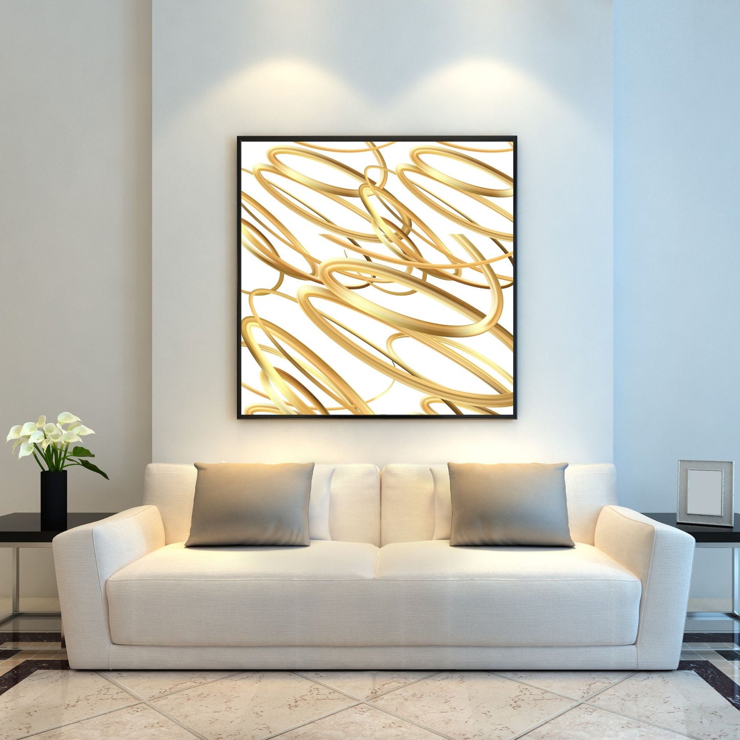 Digital Wall Art-Golden rings- instant download