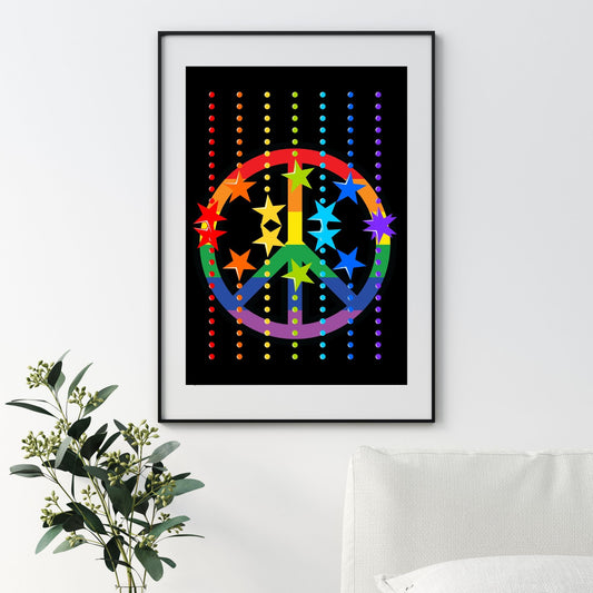 Digital Wall Art-Stars and peace-instant download