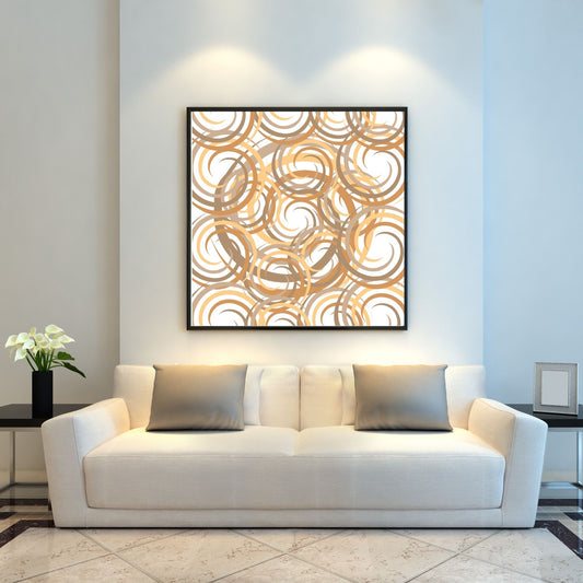 Digital Wall Art-Triple Brown abstract- instant download