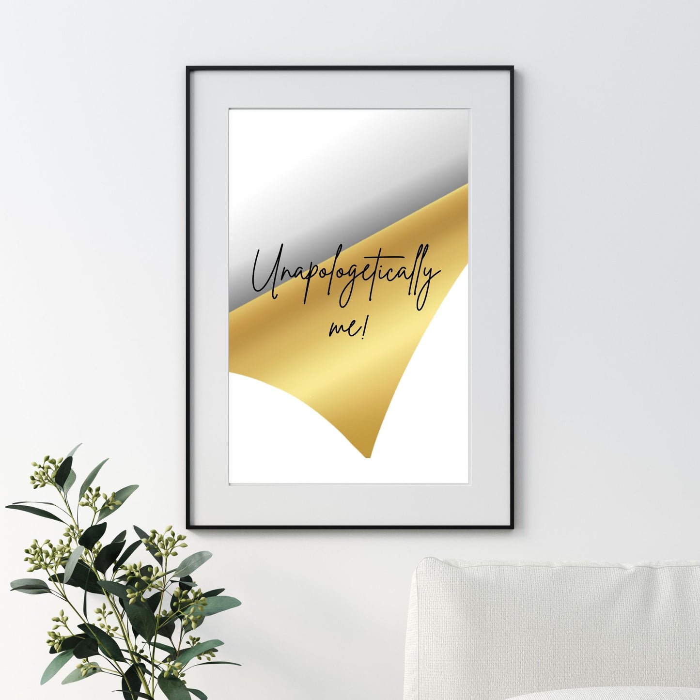 Digital Wall Art-Unapologetically me-gold-instant download